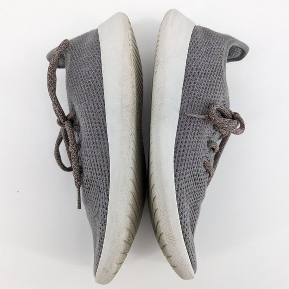 Allbirds TR Tree Runners Sneakers 8 Mist Grey White Stretch Knit Comfort Lace Up - Picture 9 of 12
